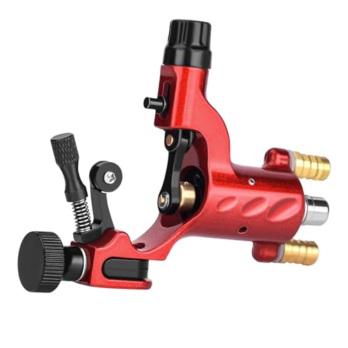 Atomus Machine Gun Machine à tatouer rotative pour tatouage Liner Shader Moteur Body Art Libellule Machine Gun Moteur pour artiste de tatouage (Rouge)