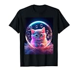 Kawaii Cat Bubble Synthwave Cloud Aesthetic Cute Kitten T-Shirt