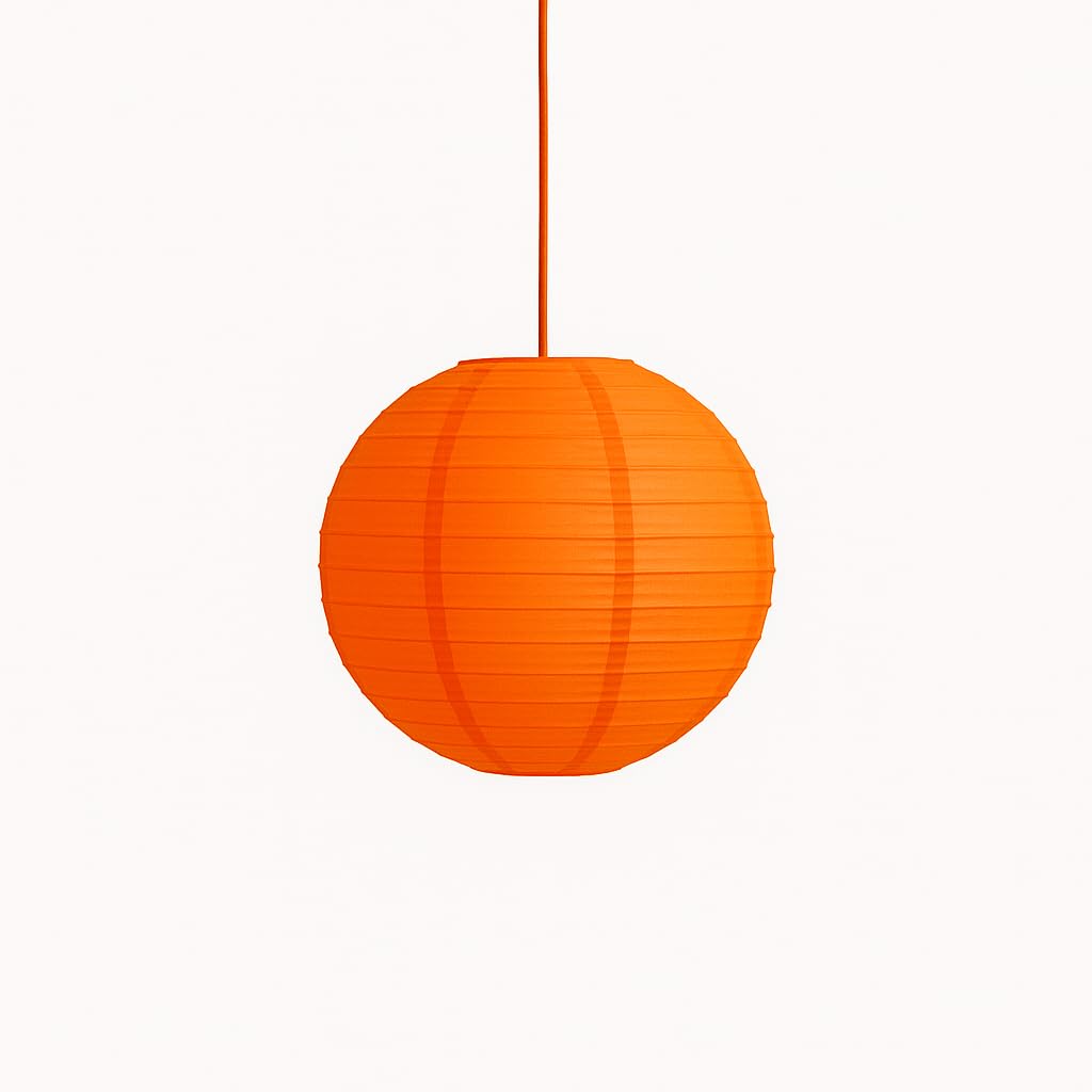 Matissa Orange Party Decoration Tissue Paper Pompoms Honeycombs Lanterns Fans Wedding Birthday Party Decoration (16"(40Cm), Lantern)
