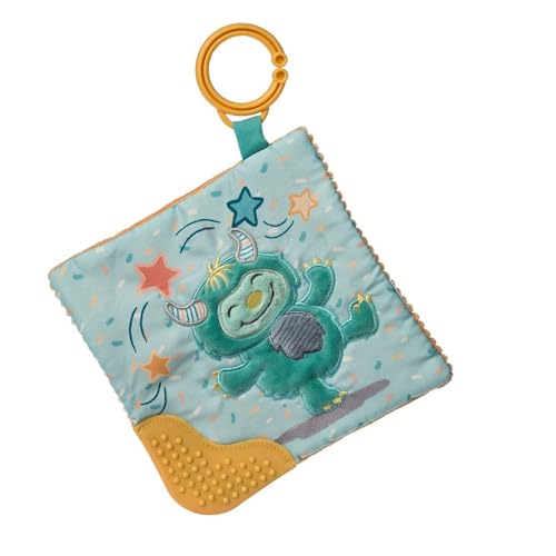 Image of Mary Meyer Crinkle Teether Toy with Baby Paper and Squeaker, 6 x 6-Inches, Mookie Monster