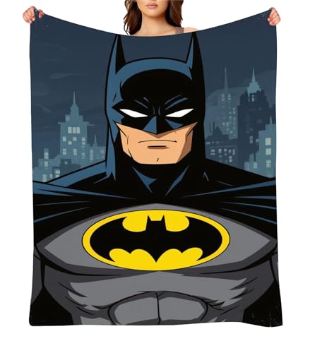 Fleece Soft Thick Batman Throw Blanket,Comfy Warm Plush Blanket for Sofa,Decoration Fleece Cozy Bed Throw Blanket