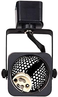 KING SHA Track Lighting Head Square Black GU10 Line Voltage (Bulb NOT Included) H Type System ETL-Listed