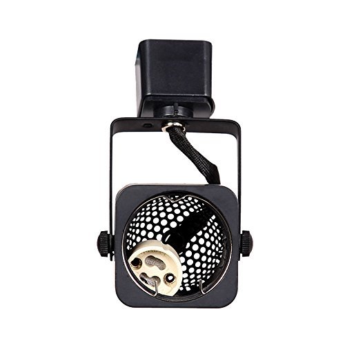 KING SHA Track Lighting Head Square Black GU10 Line Voltage (Bulb NOT Included) H Type System ETL-Listed