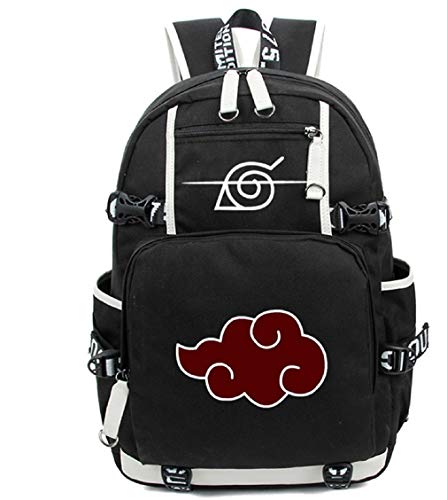 Mochila para portátil Siawasey  bolsa de hombro  escolar  anime japonés  cosplay negro