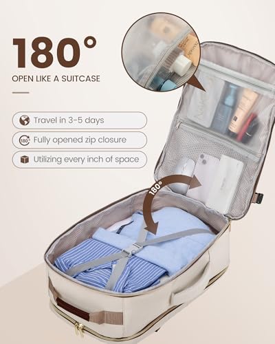 Image of LOVEVOOK 40L Travel Backpack Flight Approved Carry on Backpack,3 Packing Cubes,Waterproof Personal Item Travel Bag,TSA Carry on Luggage Suitcase Travel Essentials,Gifts for Women & Men,fits 17 inch Laptop