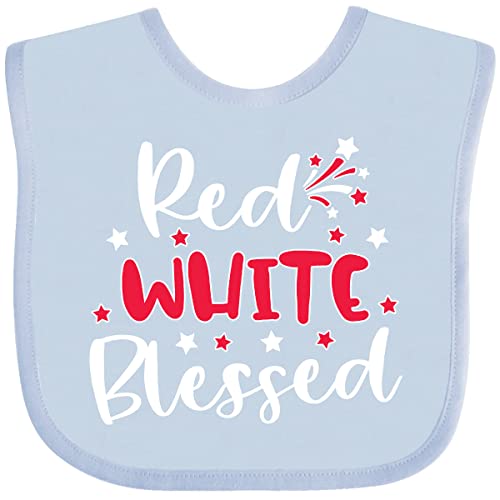 inktastic 4th Of July Red White Blessed Fireworks Baby Bib