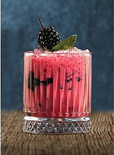 ROSEFINCH Heavy Base Old Fashioned Drinking Crystal Whiskey Glass Set of 6 / Barware for Scotch, Bourbon, Liquor and Cocktail Drinks, 320 ML - Transparent 2