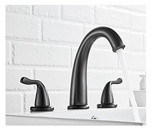 Robinet de lavabo à trois trous grand débit avec mitigeur chrome 8" XANAYXWJ