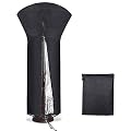 Patio Heater Cover Waterproof with Zipper, Oxford Fabric Stand-up Round Cover for Outdoor Heaters 88''Hx 33" Dx 19" B (Black)