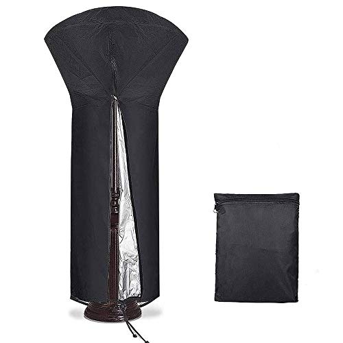 Patio Heater Cover Waterproof with Zipper, Oxford Fabric Stand-up Round Cover for Outdoor Heaters 88''Hx 33