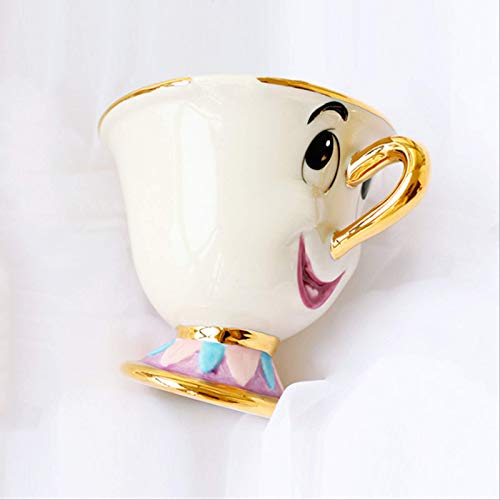 Sunskyoo Conjunto de chá Sra. Potts' Son com 2 peças de desenho animado A Bela e a Fera Mrs Potts'