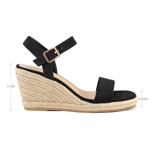 mysoft Women's Platform Espadrille Wedge Sandals Square Open Toe Ankle Strap Buckle Casual Summer Dressy Sandals2