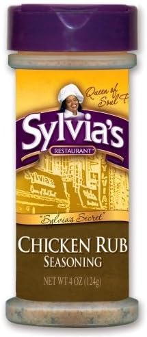 Sylvias Restaurant Sylvias Secret Chicken Rub Seasoning 113g Tub Great For Poultry