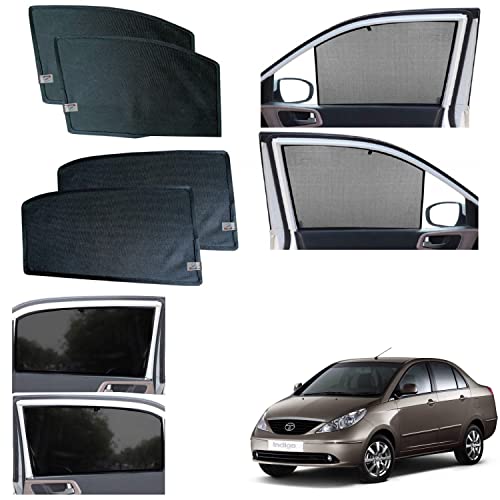 Image of WolkomHome car Fix Curtain Window Shades Half Curtains Sunshade for Indigo