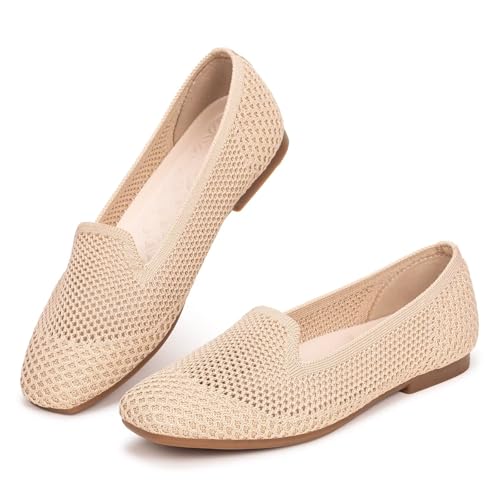 Image of Frank Mully Women's Loafer Flats Square Toe Comfortable Office Work Shoes, Cute Penny Loafer Slip On Walking Driving Shoes
