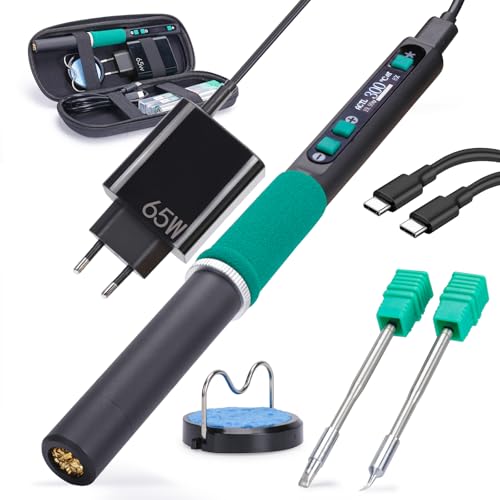 YIHUA 928D-IV Kit de Fer à Souder avec Port Type-C, Chauffage Rapide avec Cartouche C235, Température Réglable de 90~450°C, Protocoles PD/QC/Adaptatifs,...