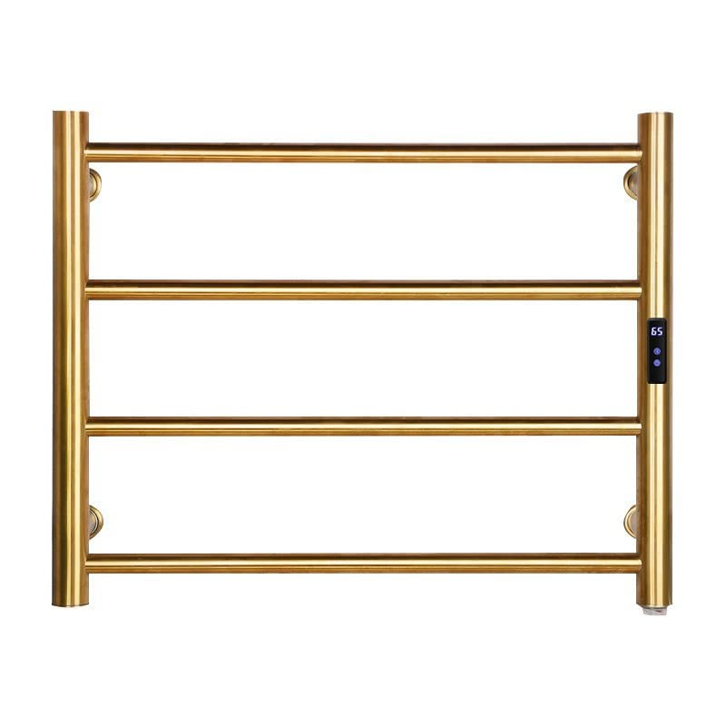 Calentador de Toallas Inteligente de Acero Inoxidable con Temporizador en Color Dorado para Pared