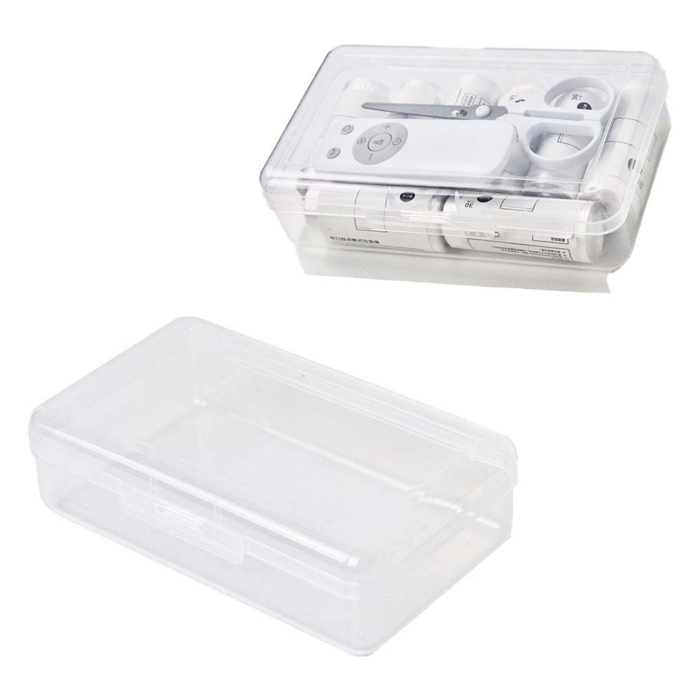 SYOSI Plastic Organizer Storage Box, Rectangular Empty Mini Clear Plastic Organizer Storage Box Containers with Lids for Small Items and Other Craft Projects(Mixed Sizes)