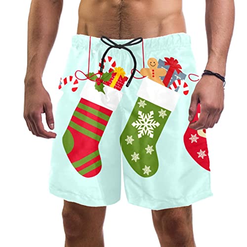 Maillots de bain pour hommes JDEZ idée cadeau short de plage séchage rapide motif Noël