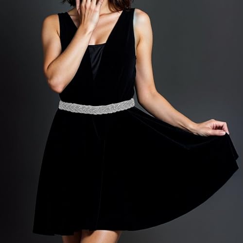 Plus Size Rhinestone Belt,Rhinestone Belt for Formal Dress, Fashion Sparkly Belts for Women, Bridal Belts for Wedding Dress,for Denim Skirt, Women's Accessories Decoration,Black4