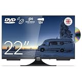Cello Televisor de Viaje C2224F de 22 Pulgadas, HD, Gran Angular, sin Marco, con Reproductor de DVD, Triple sintonizador y Sonido, Apto para autocaravanas y caravanas.
