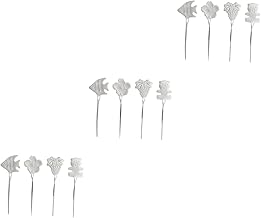 Luxshiny 12 Pçs Picaretas De Frutas De Aço Inoxidável Picaretas De Frutas Para Festa Garfo De Frutas De Aço Inoxidável Talheres Garfos De Frutas Coreanos De Aço Inoxidável Reutilizáveis