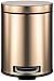 Kosz na śmieci 5L Pedały na śmieci ze stali nierdzewnej z odłączaną wanną wewnętrzną jest wykonany ze sztywnego plastikowego kosza na śmieci w łazience (kolor, złoty, rozmiar, 5L), złoty, 5L