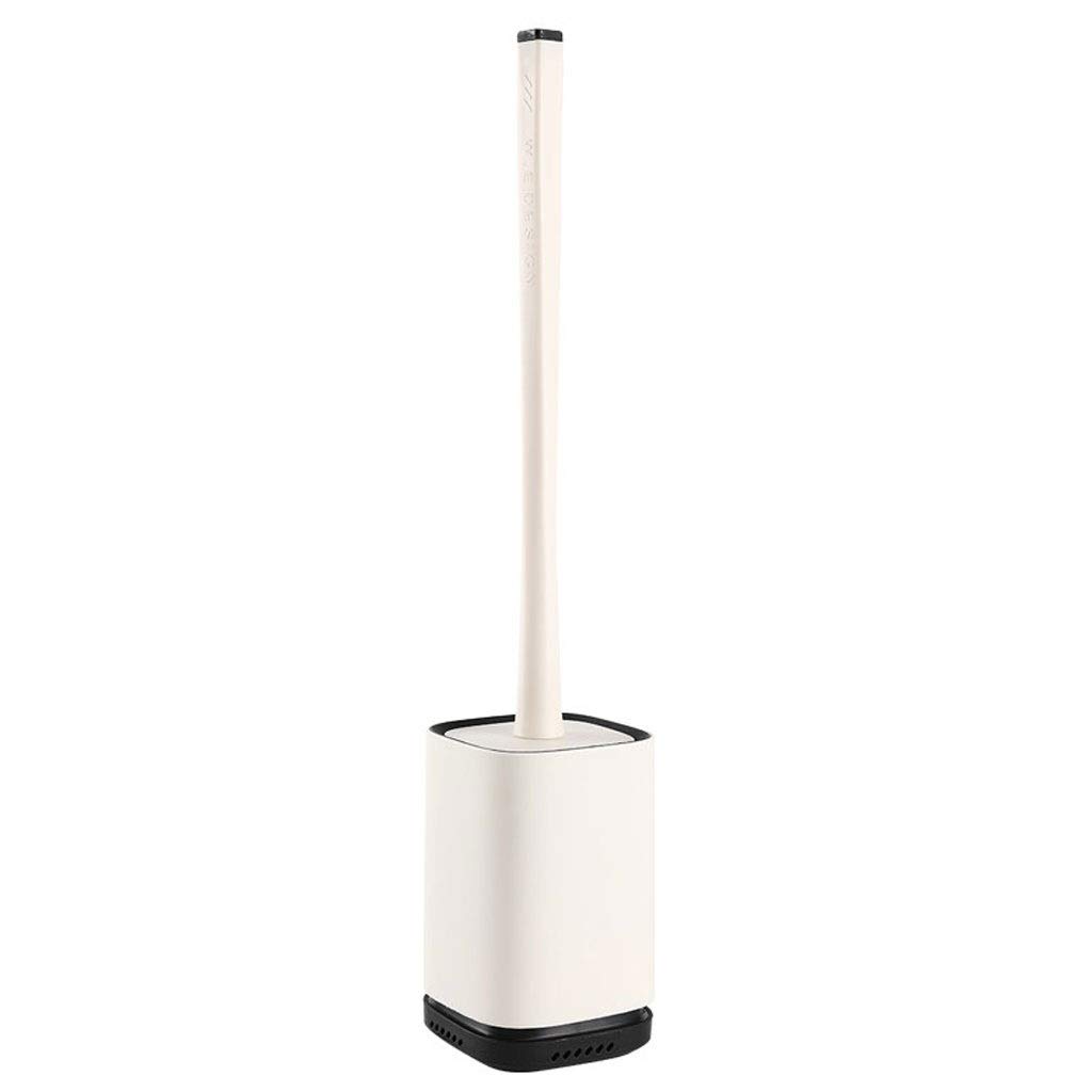 HASMI Escobillas de Baño Cepillos De Inodoro Vertical Y De Pared, Cepillos De Inodoro De Mango Largo, Cepillos De Baño Modernos De Diseño Minimalista (Blanco) Escobilla WC