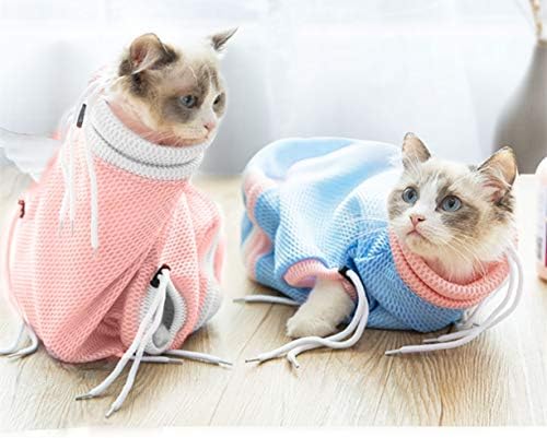 Amazon 猫用 ネットみのむし袋 猫 お風呂ネット袋 メッシュ通気 猫 洗濯キャットバッグ 保定袋 猫 点眼 耳掃除 爪切り 入浴 脱走防止 動物病院 ペット美容室 飼い主家庭などに適用 ピンク Okusu Jp ネイルケア 通販