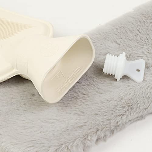 Saco de água quente de borracha - Saco de Á Quente 2L Extra Longo Co Capa de Pelúcia,Bolsa de á quen