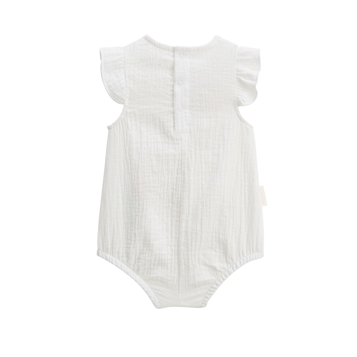 Petit Béguin - Lot de 2 barboteuses bloomer bébé en gaze de coton Praline