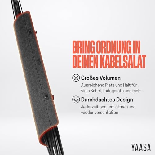 Kabelkanal für Schreibtische von Yaasa Grau, 95 x 27 x 7,5-13,4 cm