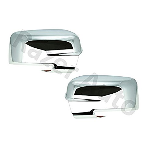 Razer Auto Chrome Full Mirror with Turn Signal Cover (Does NOT fit Towing Mirror) for 2013-2015 Dodge Ram 1500+2500+3500+HD