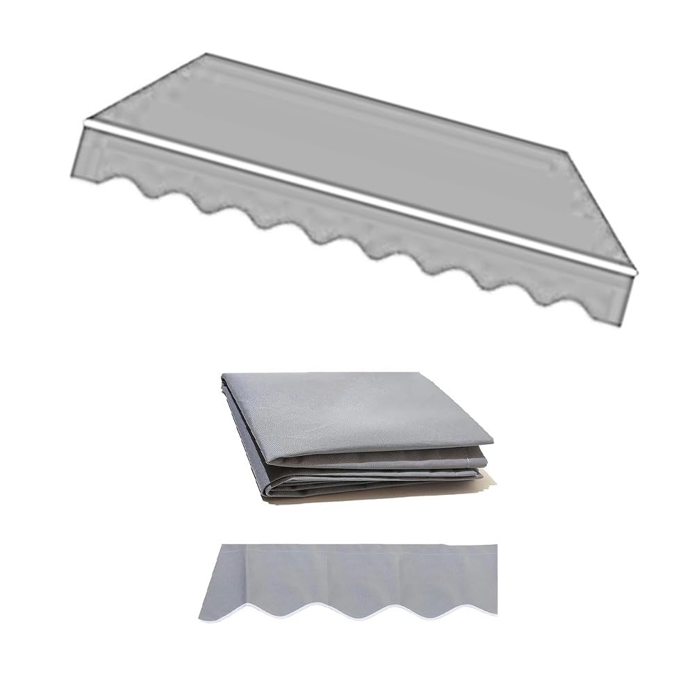 Toile pour auvent de terrasse resistant aux UV bache grise