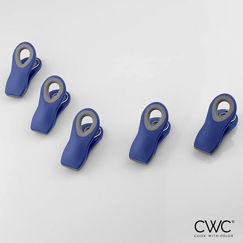 Miniatura 125 de COOK WITH COLOR Clips para bolsas con imán, clips para alimentos, clips para chips, clips para bolsas para almacenamiento de alimentos con agarre