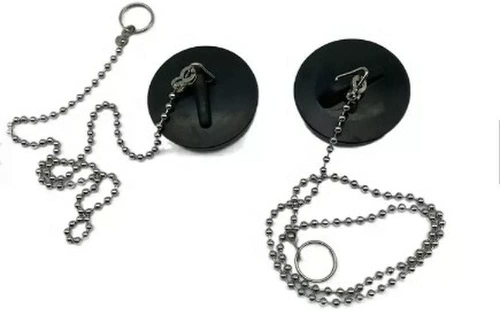 Rubigo 2 Pack Sink Plug Bath Plug and Chain Kitchen Sink Bath Plug