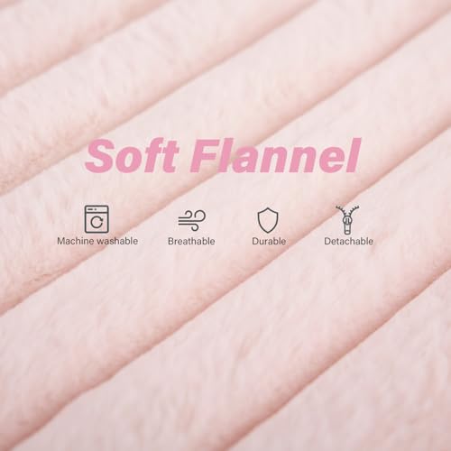 Image of Tiita Folding Sofa Bed - 4-Fold Convertible Sleeper Chair with Corduroy Cover and Rectangular Pillow, Floor Sofa Mattress for Adults, Single Size, Pink