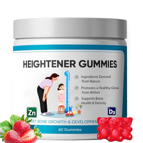 TORLEN Heightener Gummies Natural Height Growth Supplement for Teens and Adults Increase Bone Strength with Calcium & Zinc Vitamin C D L-Arginine 60 Gummy (1PCS)