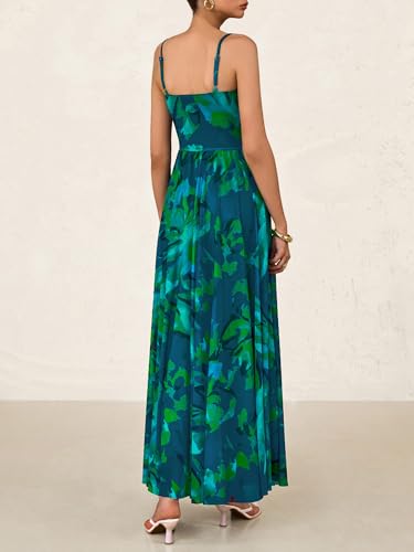 BTFBM Women Summer Floral Maxi Dresses Elegant Spaghetti Strap Dress Printed Party Dress Beach Long Dresses3