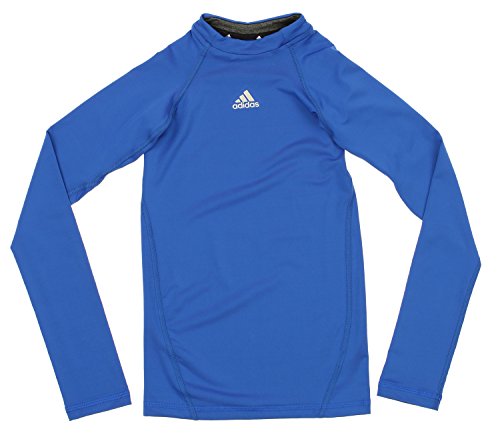 adidas Youth Boys Core Compression Long Sleeve Shirt, Blue