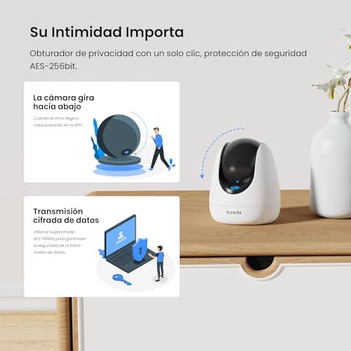 Image of Tenda RP3 Pro Indoor Security Camera, 3MP Ultra HD, 360 Panoramic Coverage, App Remote Control, One-Touch Calling, Motion Detection, Night Vision