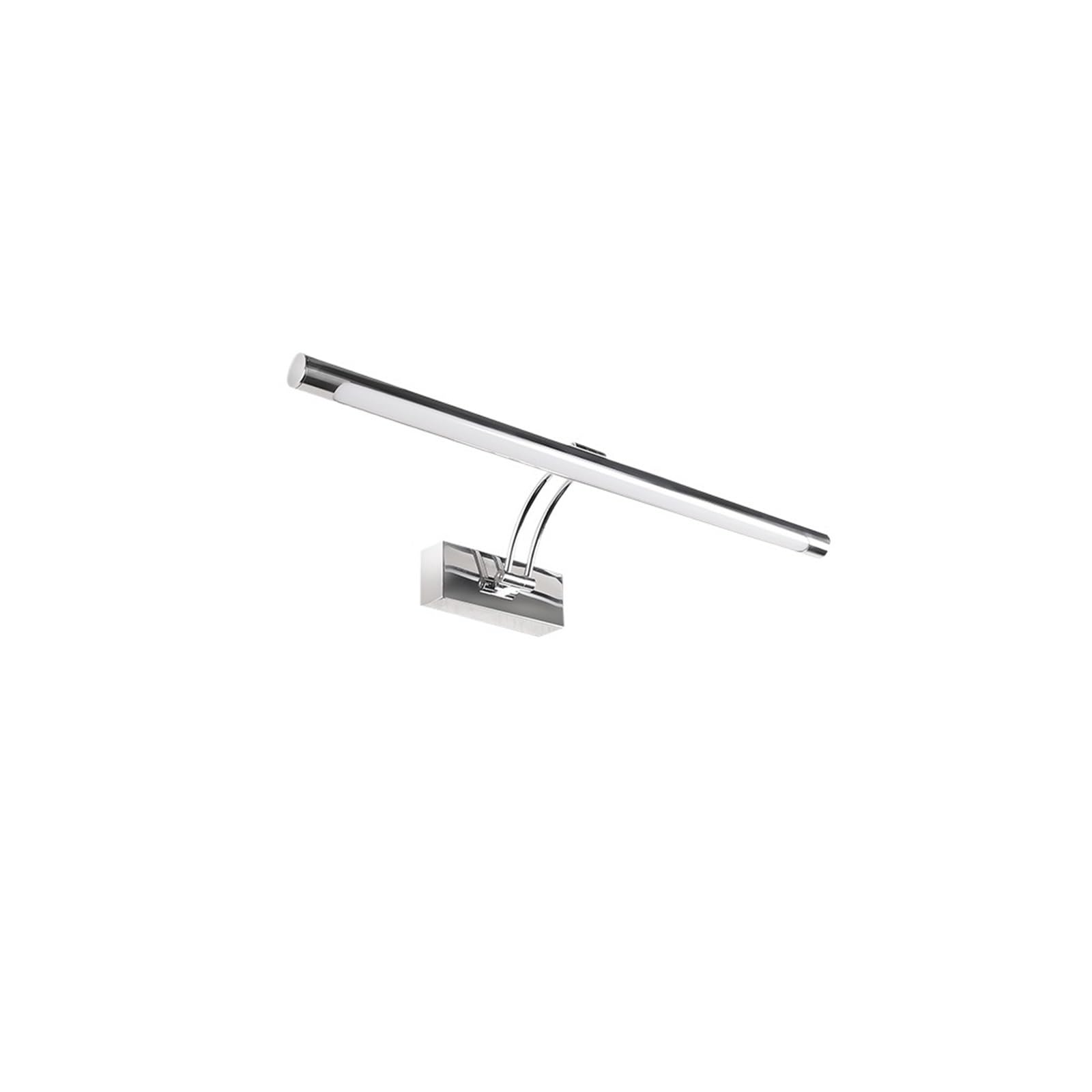 CUDTAPI Modern Led Wall Lamp, Black Silver Bathroom Mirror Light, 80 100 Cm Interior Wall Light, AC85-265V Wall Mounted Long Picture Light(5500-7000K,Silver 550mm)