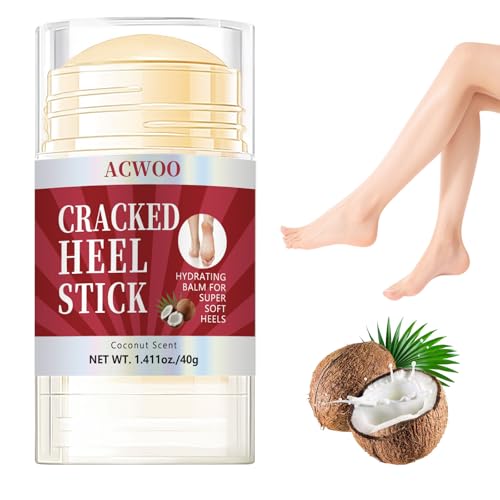 ACWOO Crème pour les pieds à l'huile de coco, 40g Crème Pieds Réparatrice Hydratante, Crème pour les Pieds Secs et Fissurés, creme crevasse pour Les Pieds, pour Pieds Très Sècs, Abîmés
