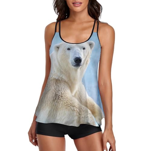 Maillot de bain tankini femme avec short de garcon robe de plage