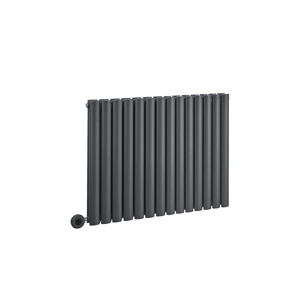 Milano Anthracite Aruba 1200W Horizontal Double Oval Panel Electric Radiator Uk Plug Wifi - 635Mm X 826Mm Size 0.551155655