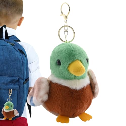 Llavero de animales de peluche, dije de mochila de pato Mallard, dije portátil de 4.3 pulgadas para bolso, cartera, bonitos accesorios para llaves de coche, Atributo único, Refer to description Llavero de animales de peluche, dije de mochila de pato Mallard, dije portátil de 4.3 pulgadas para bolso, cartera, bonitos accesorios para llaves de coche, Atributo único, Refer to description