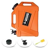 COOZMENT 5 Gallon (19L) Portable Water Containers with Spigot, BPA Free Water Jug, Orange Water Tank, Multifunction Water Storage Containers for Camping Outdoor Hiking,Emergency Stroage