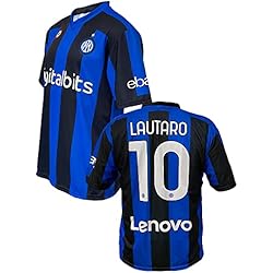 Ventilador Ebay Inter - Camiseta Home Personalizada con Nombre y número de látaro/Camilla con Parche Ebay 2023 Replica Oficial, Azul, Negro, 100% Poliéster, Adulto y Niño