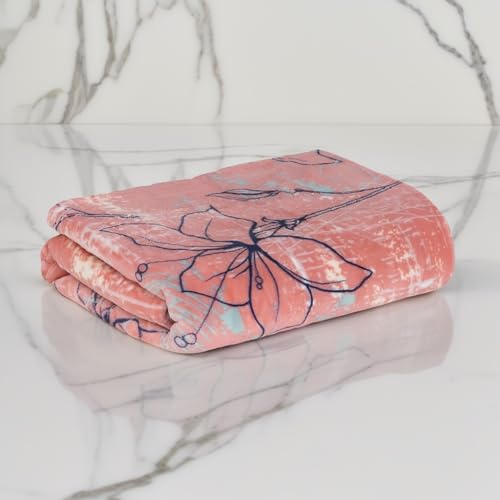 Manta Flannel Sutile Floral Solteiro Toque Macio Jolitex