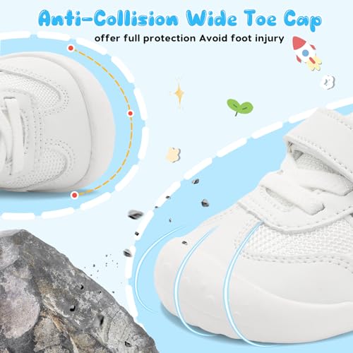 Image of Scurtain Baby Shoes Boy Girl First Walking Shoe Infant Crib Breathable Sneakers Lightweight Barefoot Shoes for Babies